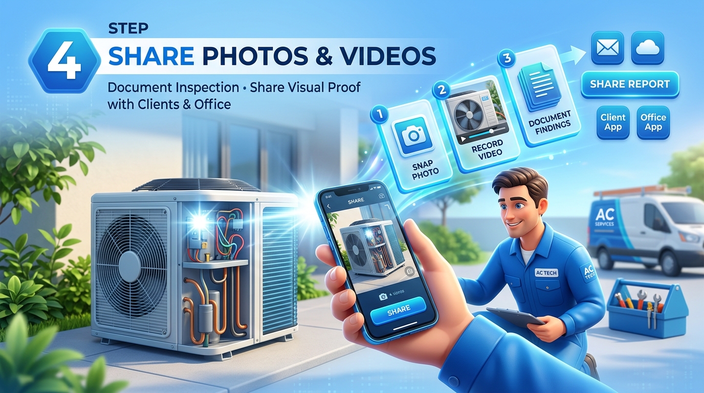 Step 4 Share Photos & Videos Infographic